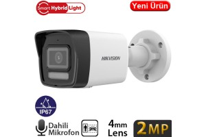 HIKVISION (DS-2CD1023G2-LIUF) 2MP 4MM SMART HYBRIT LIGTH SESLİ POE IR BULLET KAMERA 30MT