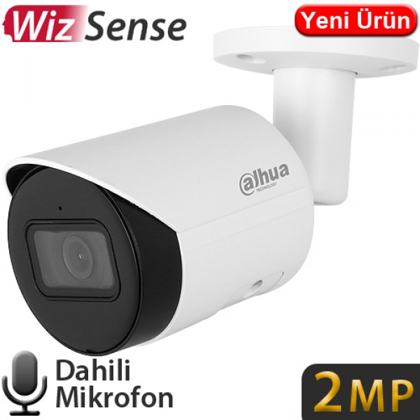 DAHUA (IPC-HFW2241S-S) 2MP 3.6MM STARLITE WIZ SENSE IP67 IK10 POE METAL SD BULLET SESLI IP KAM. 30MT