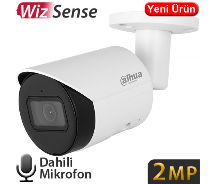 DAHUA (IPC-HFW2241S-S) 2MP 3.6MM STARLITE WIZ SENSE IP67 IK10 POE METAL SD BULLET SESLI IP KAM. 30MT