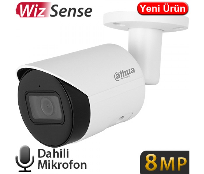 DAHUA (IPC-HFW2841S-S) 8MP 3.6MM STARLITE WIZ SENSE IK10 METAL SD SESLİ BULLET IP KAMERA 30MT