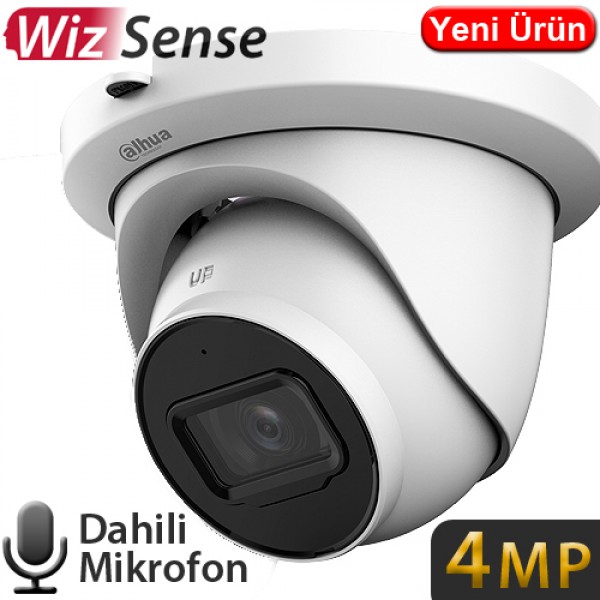 DAHUA (IPC-HDW2441TM-S) 4MP 2.8MM STARLITE WIZ SENSE IP67 POE METAL SD SESLİ DOME IP KAM.30MT