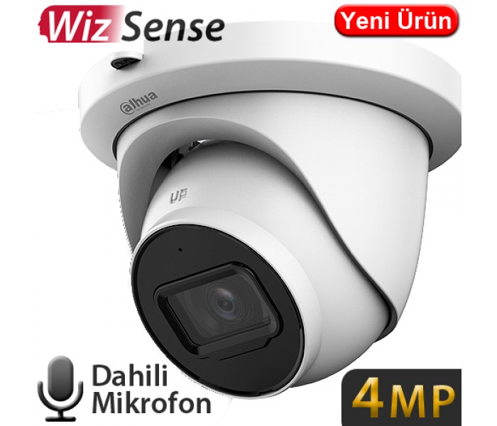 DAHUA (IPC-HDW2441TM-S) 4MP 2.8MM STARLITE WIZ SENSE IP67 POE METAL SD SESLİ DOME IP KAM.30MT