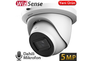 DAHUA (IPC-HDW2541T-S) 5MP 2.8MM STARLITE WIZ SENSE IP67 POE METAL SD SESLİ DOME IP KAM.30MT