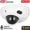 OUTLET DAHUA (IPC-HDBW3541F-AS) 5MP 2.8MM FISHEYE STARLITE WIZ SENSE SESLİ DOME IP KAM.30MT