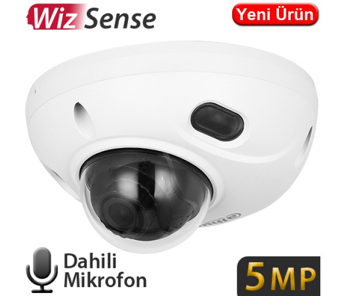 OUTLET DAHUA (IPC-HDBW3541F-AS) 5MP 2.8MM FISHEYE STARLITE WIZ SENSE SESLİ DOME IP KAM.30MT