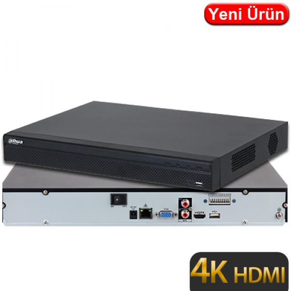 DAHUA (NVR4232-4KS3) 32 KANAL 4K 2x20TB 1xHDMI 1xVGA 2xUSB 1xRJ45 NVR KAYIT