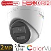 HIKVISION (DS-2CD1327G2H-LIUF) 2MP 2.8MM SESLİ SD KART IP67 COLORVU SMART HYBRID LIGHT IP DOME 30MT