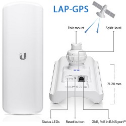 UBNT (LAP-GPS) 10MB 90DERECE 17dBi 4KM MENZİL DIŞ ORTAM ACCESS POINT (ADAPTÖR DAHİL)