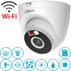 DAHUA (T2A-PV) 2MP CIFT YÖNLÜ KONUSMA 256GB SD DESTEKLI WIFI TURRET DOME KAMERA