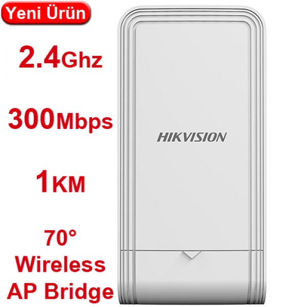 HIKVISION (DS-3WF0FA-2N/O) 2.4Ghz 300Mbps 70 DERECE 1KM OUTDOOR WIRELESS ACCESS POINT 