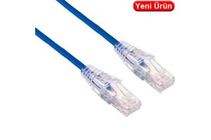 LINKOMM (E34397) 0.15 MT. CAT6A 28AWG 10GB 500MHZ UTP MAVİ PATCH KABLO
