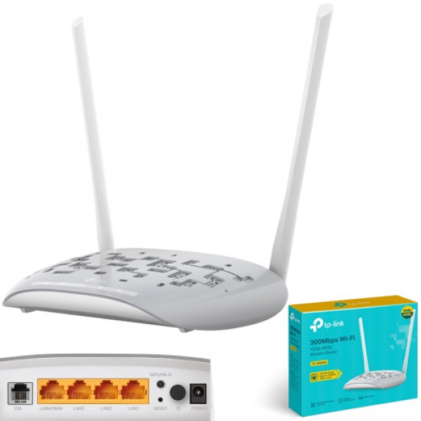 TP-LINK (TD-W9950) 4 PORT ETHERNET 300Mbps 2x5DBi ADSL2 ROUTER MODEM 