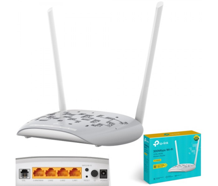 TP-LINK (TD-W9950) 4 PORT ETHERNET 300Mbps 2x5DBi ADSL2 ROUTER MODEM 