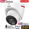 DAHUA (IPC-HDW2249T-S-PRO) 2MP 2.8MM AKILLI ÇİFT IŞIKLI DAH. MİK.WIZ COLOR SMD DOME KAMERA 30MT.