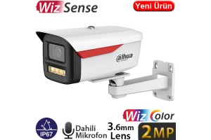DAHUA (IPC-HFW2249M-S-B-PRO) 2MP 3.6MM IP67 WIZCOLOR DAH.MİK.AKILLI ÇİF IŞIKLI SMD BULLET IP 50MT