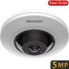 HIKVISION (DS-2CD2955G0-ISU) 5MP 1/2.7 İNÇ 180 DERECE BALIK GÖZÜ, SES VE ALARM FISHEYE KAMERA-10MT.