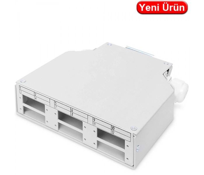 DIGITUS (DN-96890) 6XSC COUPLER GİRİŞLİ DIN RAIL FİBER SONLANDIRMA KUTUSU