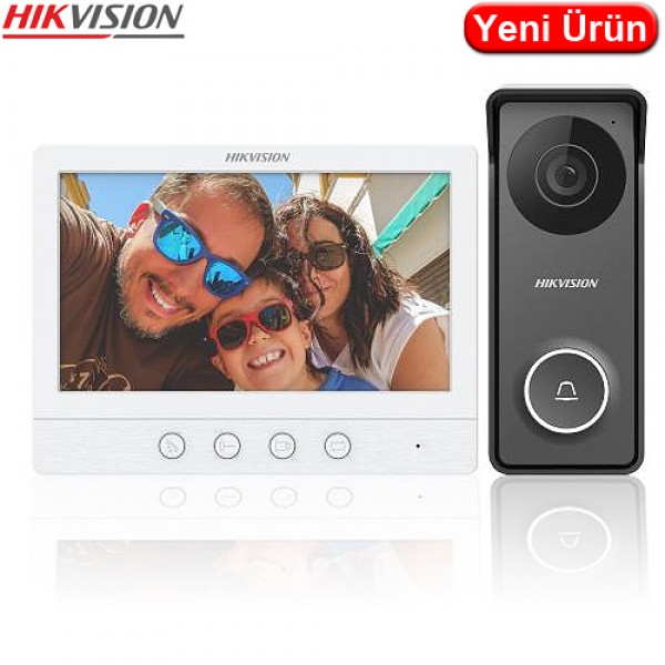HIKVISION (DS-KIS213) 4 TELLİ 7 İNÇ RENKLİ EKRANLI KİT
