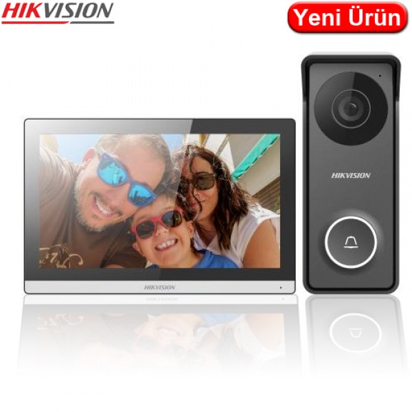 HIKVISION (DS-KIS313-P) 4 TELLİ 7 İNÇ DOKUNMATİK RENKLİ EKRANLI KİT
