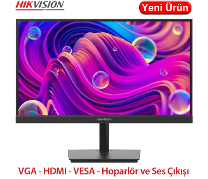 HIKVISION (DS-D5022F2-1V2S) 21.5 INC 1920X1080 SİYAH LED MONİTÖR (VGA+HDMI+SPEAKER+VESA)