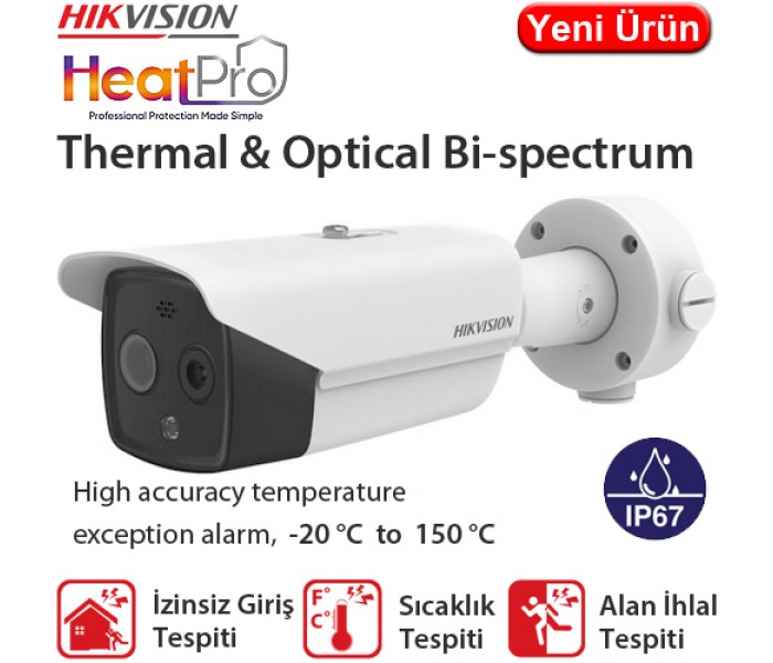 HIKVISION (DS-2TD2617-6/QA) TERMAL IP BULLET KAMERA ALEV ALGILAMA KAMERASI