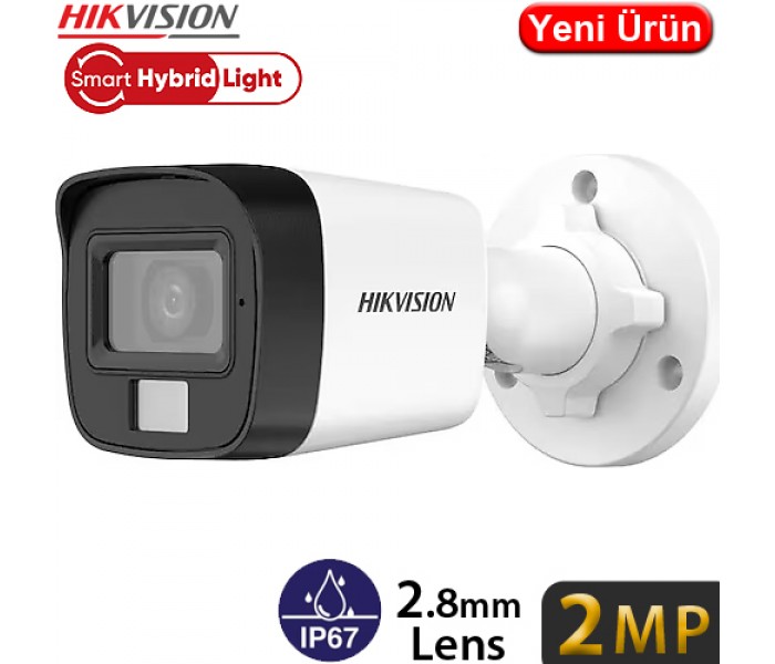 HIKVISION (DS-2CE16D0T-EXLPF) 2MP 2.8MM LENS 1080P SMART HYBRID HD-TVI IR BULLET KAMERA-20MT