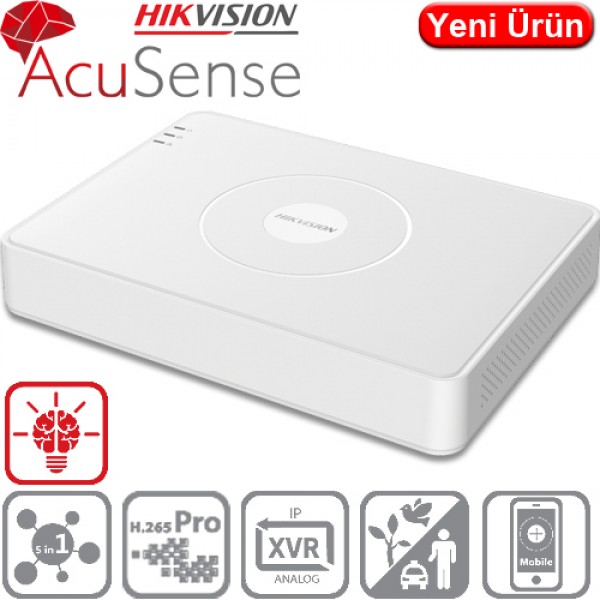 HIKVISION (IDS-7116HQHI-M1/S) 16 KANAL 1080P 1xSES 1xHDMI 2XUSB 1xSATA HD-TVI ACUSENSE KAYIT CİHAZI