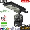 INOX (X18) 1/1,8 3+3MP 4G ESİM DESTEKLİ AI ISP İŞLEMCİ 12.000MAH BATARYALI LED LAMBALI PTZ KAM.40Mt