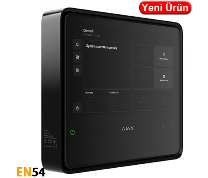 AJAX (AJX 125733.BL) KABLOSUZ HUB YANGIN PANELİ EN54 BELGELİ SİYAH 