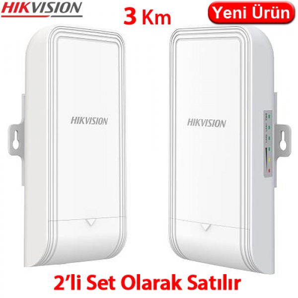 HIKVISION (DS-3WF3000-EI-5AC/P) 5Ghz 867Mbps 3KM OUTDOOR WIRELESS ACCESS POINT (KİT OLARAK SATILIR)