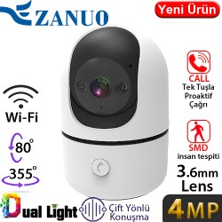 ZANUO (IPC-H4A-4F-L-WIFI) 4MP 3.6MM SMART DUAL LIGHT AI WIFI KAMERA 20MT.