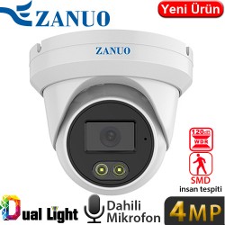 ZANUO (ZN-IPC-E1411C-S2-L-AS-2.8MM) 4MP 2.8MM DUAL LIGHT+SMD IP67 DAH.MİK 120dB WDR DOME IP KAM 30MT