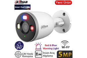 DAHUA (F5D-PV) 5MP WI-FI IP67 KIRMIZI MAVİ IŞIKLI SMART KARŞILIKLI KONUŞMA BULLET KAMERA