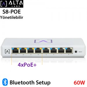 ALTA LABS (S8-POE) 8 PORT LAYER 2 4XPOE 60W YÖNETİLEBİLİR SWİTCH