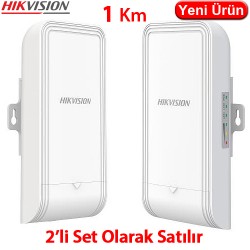HIKVISION (DS-3WF1000-EI-2N/P) 2,4Ghz 300Mbps 1KM OUTDOOR WIRELESS BRIDGE KIT