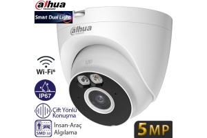 DAHUA (IPC-HDW1539DA-SW-PV) 5MP 2,8mm DAHİLİ MİK VE HOPARLÖR IP67 WIFI DOME KAMERA