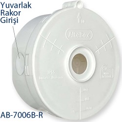 ALTEBOX CLİKC (AB-7006B-R) YUVARLAK DOME VE BULLET KAMERA MONTAJ BUATI REKOR GİRİŞİLİ BEYAZ CAP 10CM