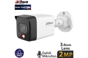 DAHUA (IPC-HFW1239TC1-SA-IL-0360B) 2MP 3.6MM SD KART DAH. MİK. METAL SMART IR BULLET IP KAMERA