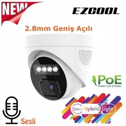 EZCOOL EZ-1045IPS 5MP 2.8MM HIBRIT POE SESLİ IP DOME KAMERA