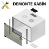 FREELINK (U1120) 12U W=540 D=400mm DEMONTE SOHO TİP BEYAZ KABİN