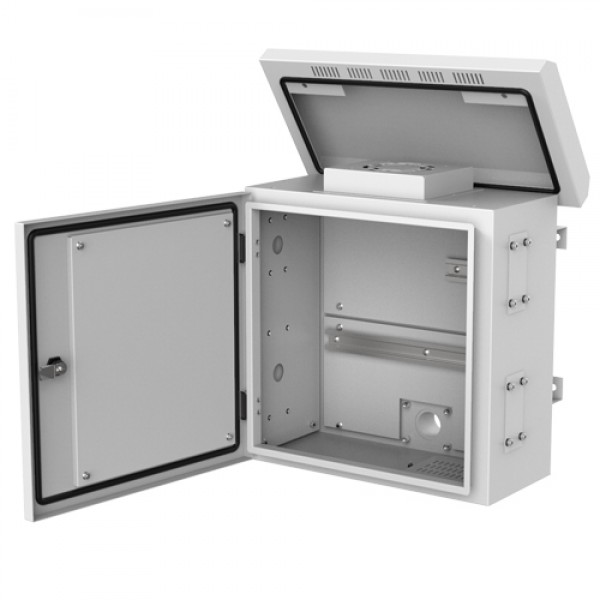 FREELINK (U1600) ÇİFT CIDAR MİNİ MOBESE KABİN 445x225x500 + 1 Lİ TERM.FAN+DİREK ASKI APARATI DAHİL 