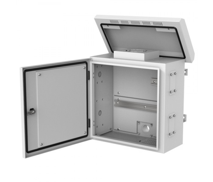 FREELINK (U1600) ÇİFT CIDAR MİNİ MOBESE KABİN 445x225x500 + 1 Lİ TERM.FAN+DİREK ASKI APARATI DAHİL 