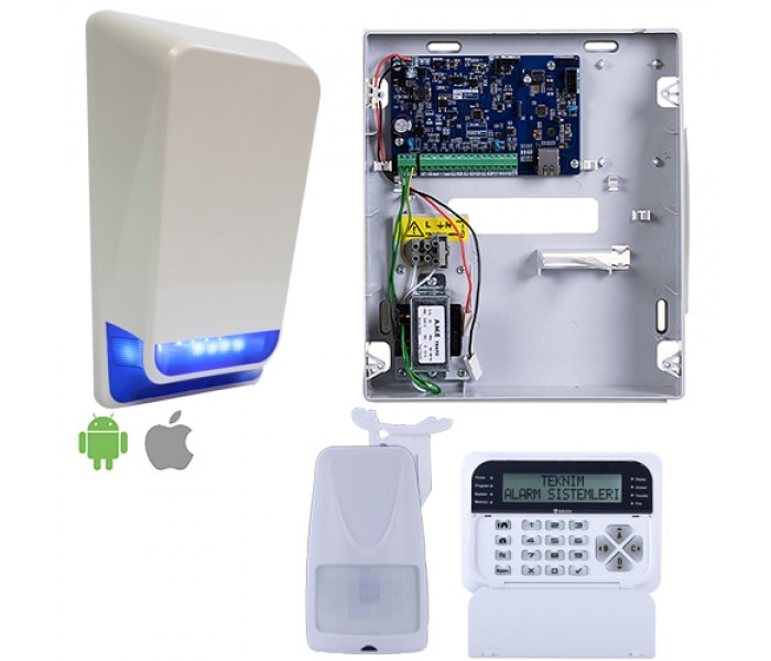 TEKNİM (TSP-5334LCD) ETHERNET/NETWORK LÜ PARS SERİSİ KABLOLU ALARM SETİ (AKÜ HARİÇ)