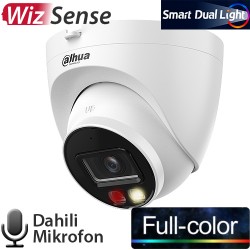 DAHUA (IPC-HDW2449T-S-IL-0280B) 4MP 2.8MM AKILLI ÇİFT IŞIKLI SDKART IP67 POE DAHİLİ MİK. DOME 30MT